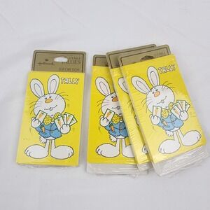Vintage Lot of 4 Hallmark‎ Bridge Tallies 2 Table 8 Tally Cards Bunny with Seeds